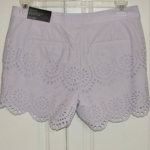 Ann Taylor 16P Amethyst Scalloped Eyelet Shorts - Picture 4 of 6